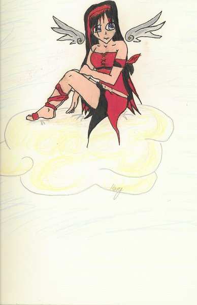 sitting on a cloud