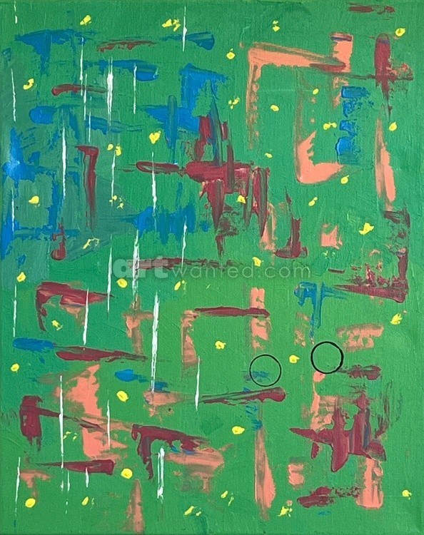Original Abstract Acrylic Art titled F0506