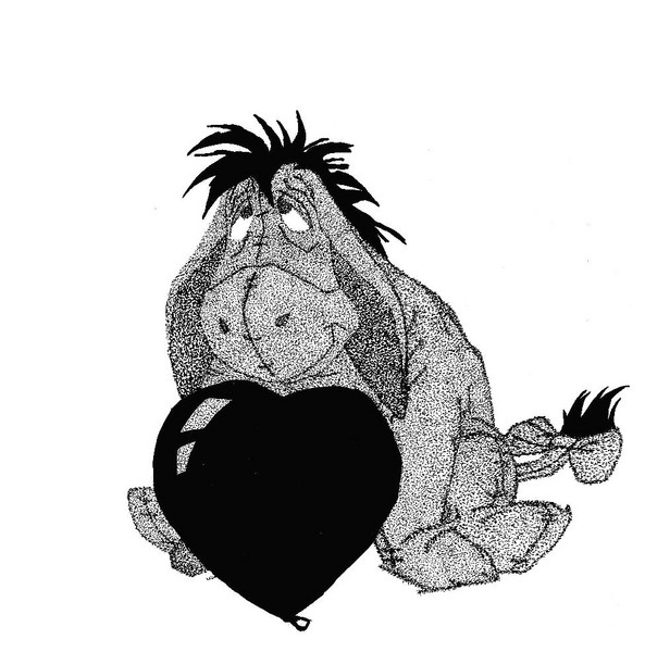 pen and ink eeyore 