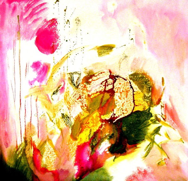 green leaves, pink feelings