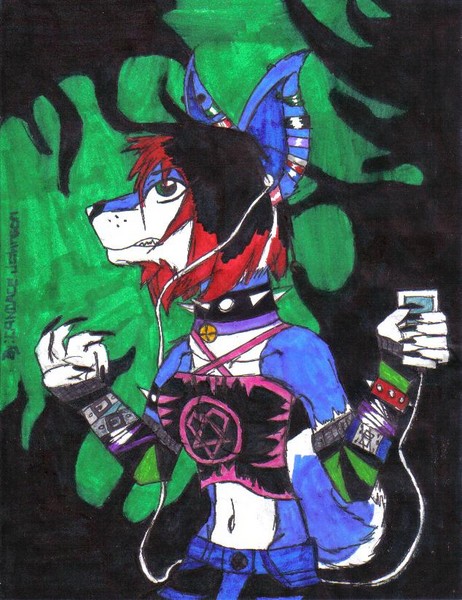 me as dark anthropomorphic huskygirl