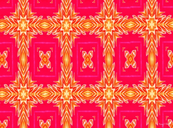 Orange Pattern Crosses