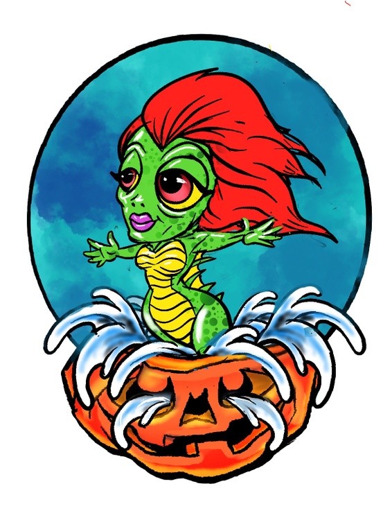 Creature Mermaid Pin Up
