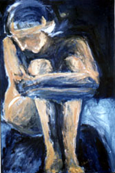 Woman on Stump