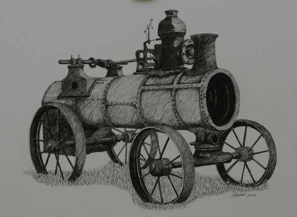 Abandoned steam engine