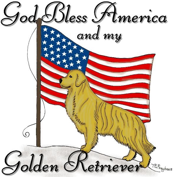 Patriotic Golden Retriever