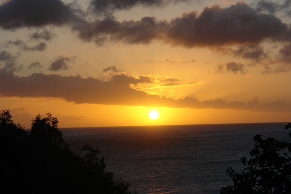 Sunset from my honeymoon cottage