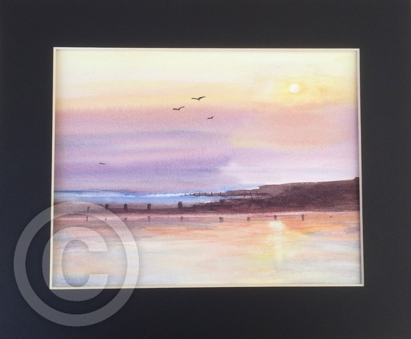 Sunset over the beach