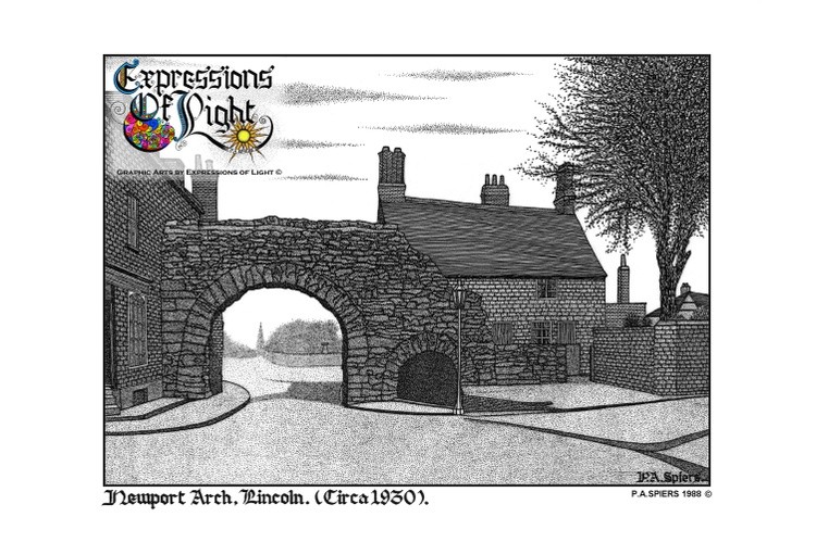 ExpoLight-Graphic-Arts-Lincoln-City-Newport-Arch-1988-0001 (Pen-&-Ink-Mono-SP)