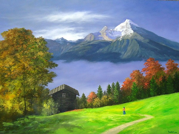 LANDSCAPE WITH WATZMANN PEAK 