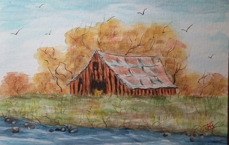 SOMETHING TO DO ON A RAINY DAY. WATERCOLOR