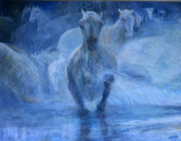 Horses in water