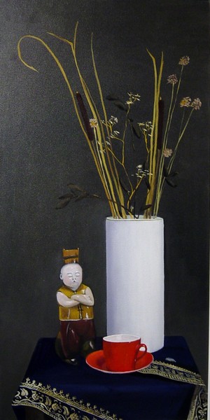 Dried flowers and ceramics