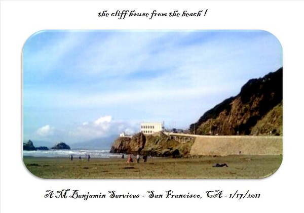 the cliff house from the beach