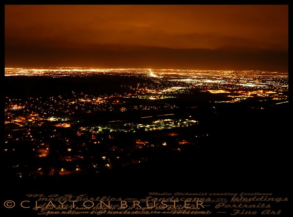 Night Shot of Denver Area from Lookout Mountain