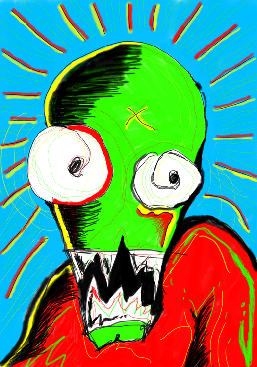 Neon tribal warrior