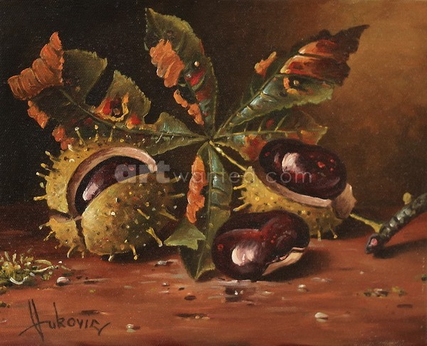 Three wild chestnut