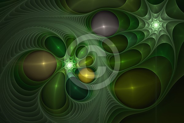 Plastic Spirals Abstract Fractal Design