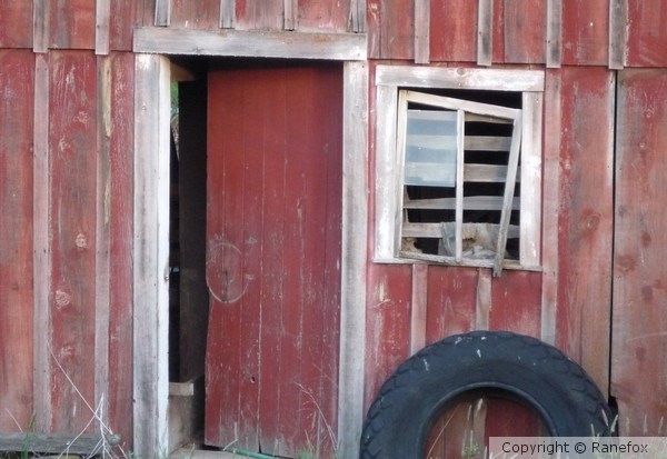 Faded Red Barn Door