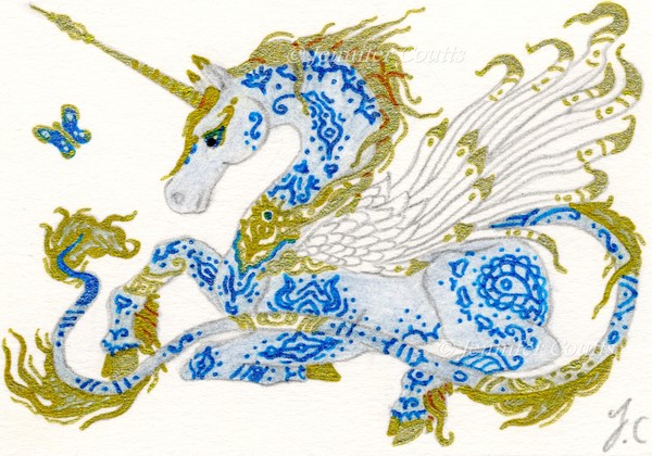 ACEO Porcelain Unicorn