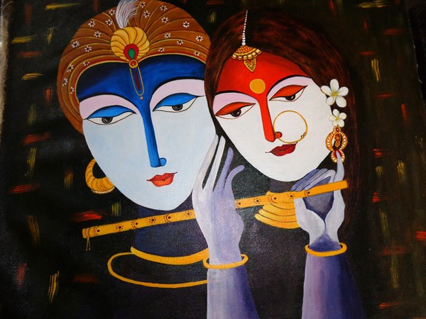 Krishna and Radha -Canvas Prints for Sale