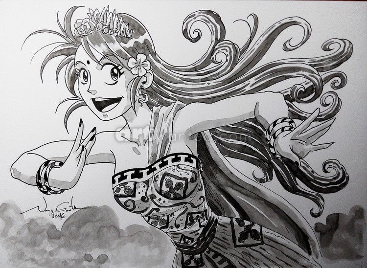 Manga and Bali dance