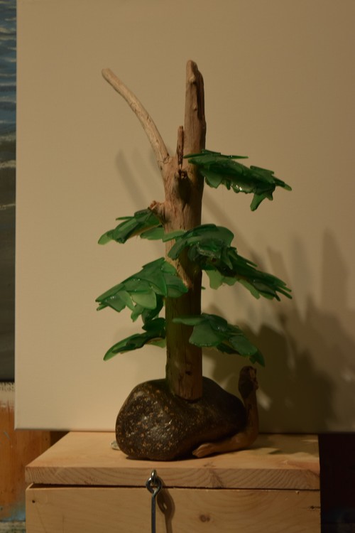 beach glass drift wood tree 6