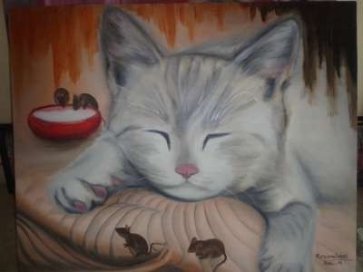My cute cat painting