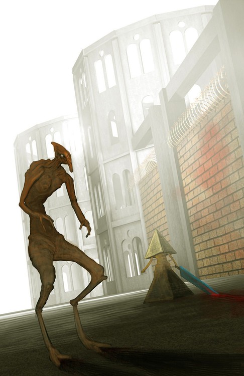pyramid head and creature