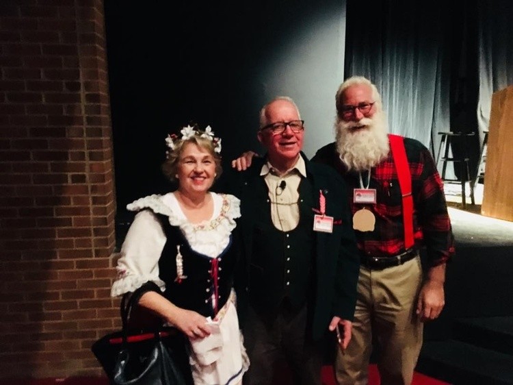 redsledsanta in school