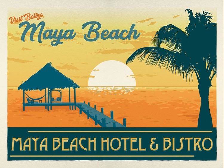 Belieze travel poster small