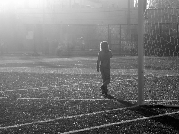 on the field