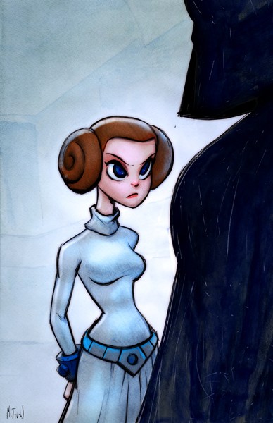 Princess Leia and Lord Vader