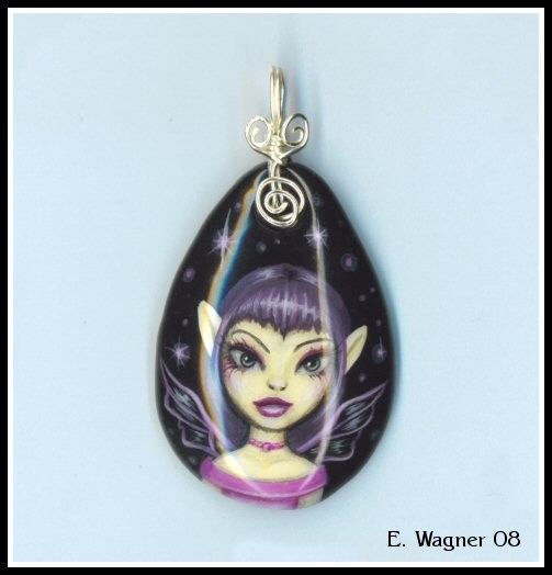 Magenta Fairy Pendant