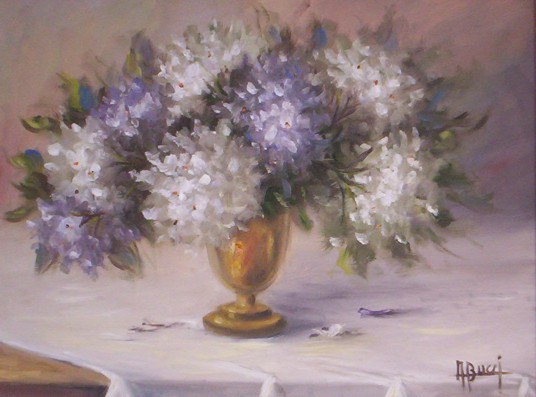 3168 -Vaso com Hortênsias