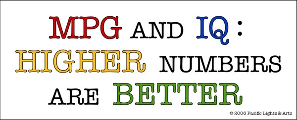 MPG Are Like IQ