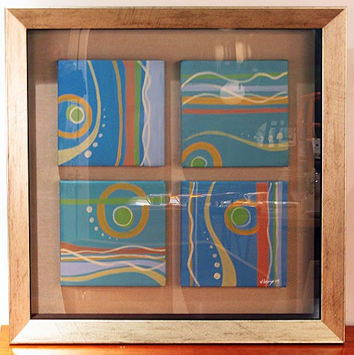 canvas puzzles - under the sea (series w/ frame)