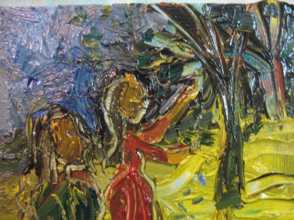 near the tree