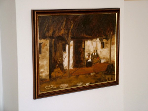 Under the eaves (after Munkácsy's painting)