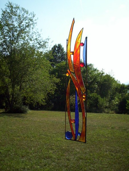 Sparks of Mind - Glass Hanging Sculpture