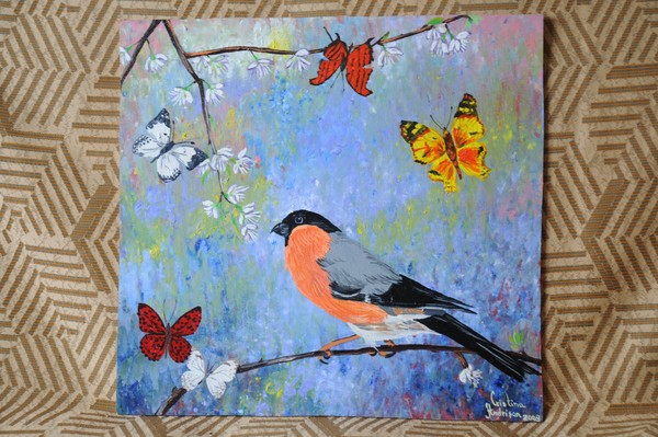 bird and butterflies