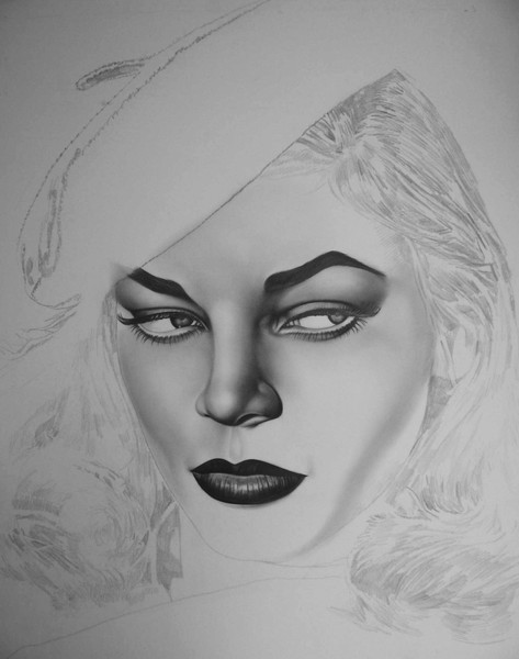 Lauren Bacall  Graphite Study