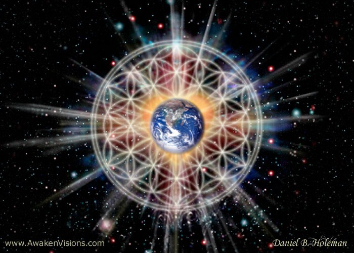H022FlowerOfLifeOnEarth 5x7