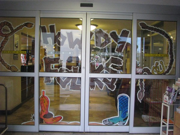 hotel entrance stampede