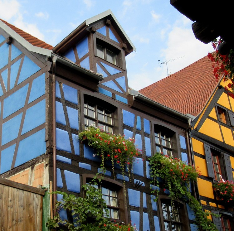 BLUE HOUSE IN ALSACE FRANCE