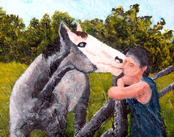 woman and horse