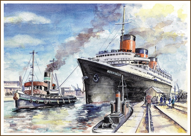 The ss Normandie in Le Havre