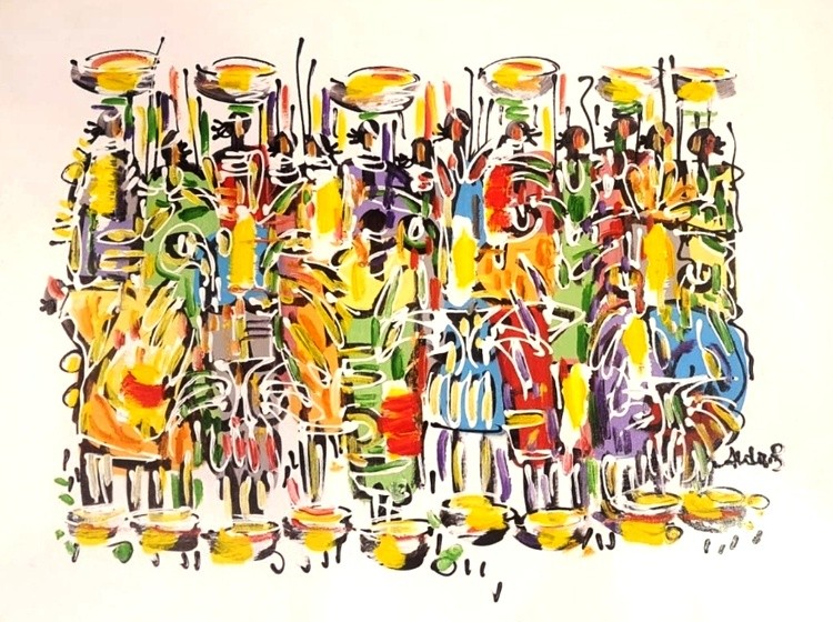 African Market Crowd