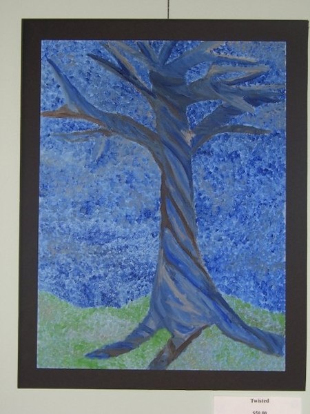 twisted oil on canvas paper