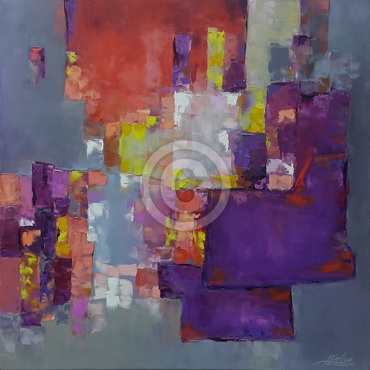painting *Sweet Emotions*oil on canvas 80x80 cm
